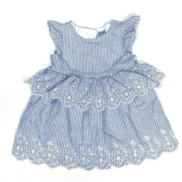 Gap Baby Girl Layered Eyelet Flutter Dress 1824 M - Picture 9 of 9